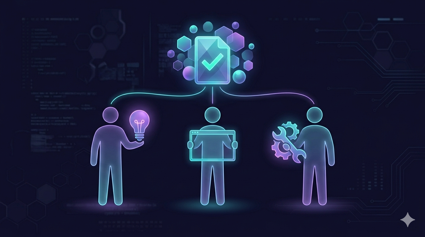 Who does what — PM, Frontend, and Backend roles in SDD